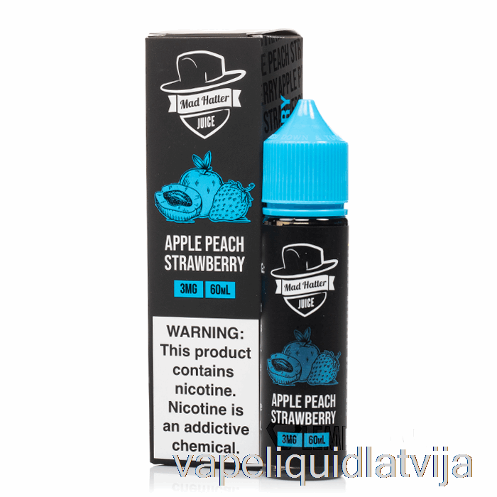 ābolu Persiku Zemeņu - Mad Hatter - 60ml 0mg Vape šķidrums